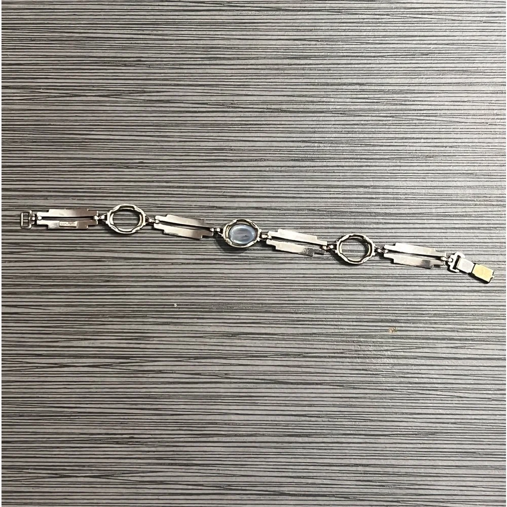 Authentic vintage sterling silver + 14K gold plated bracelet